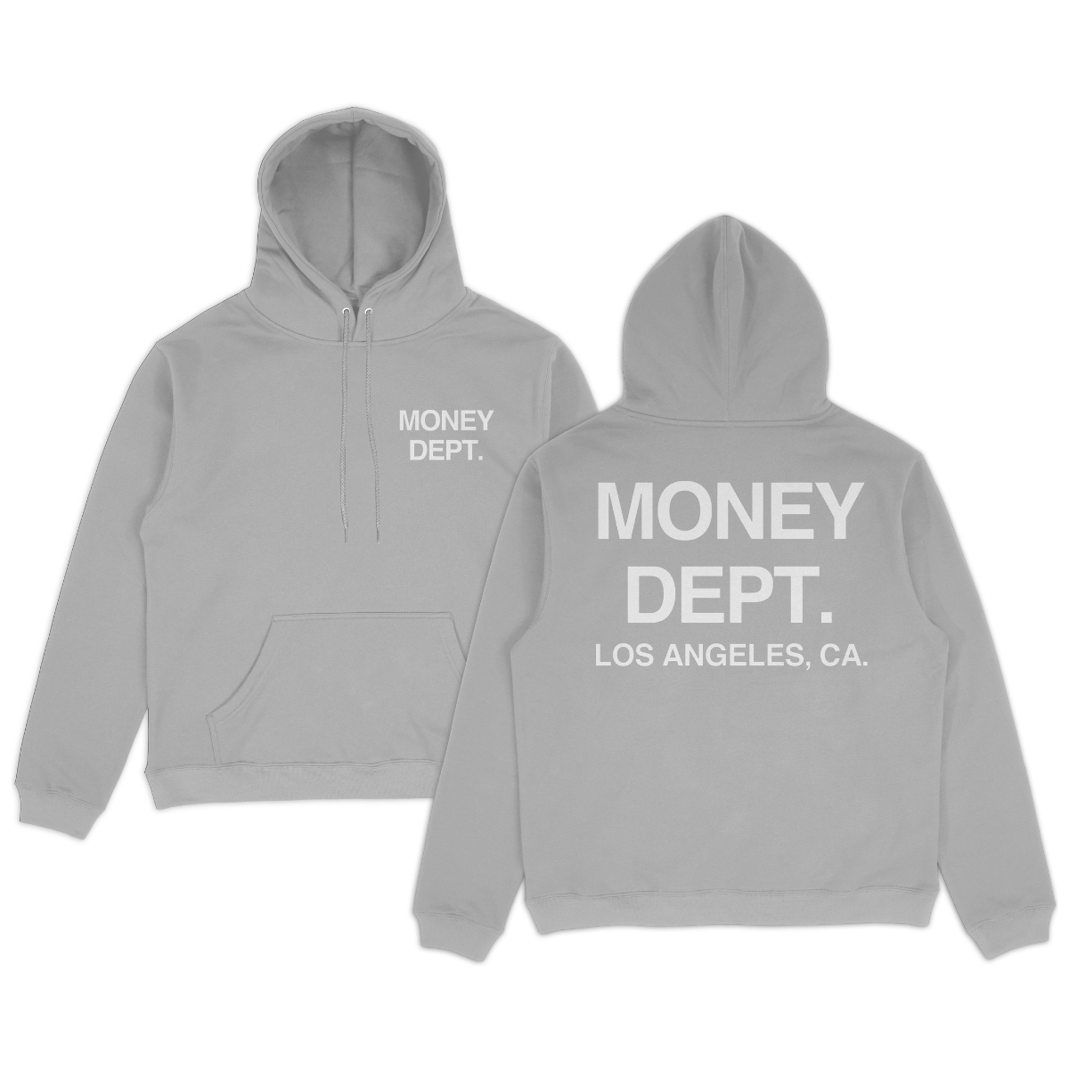 Gray \u0026 White Classic Hoodie – Money Dept
