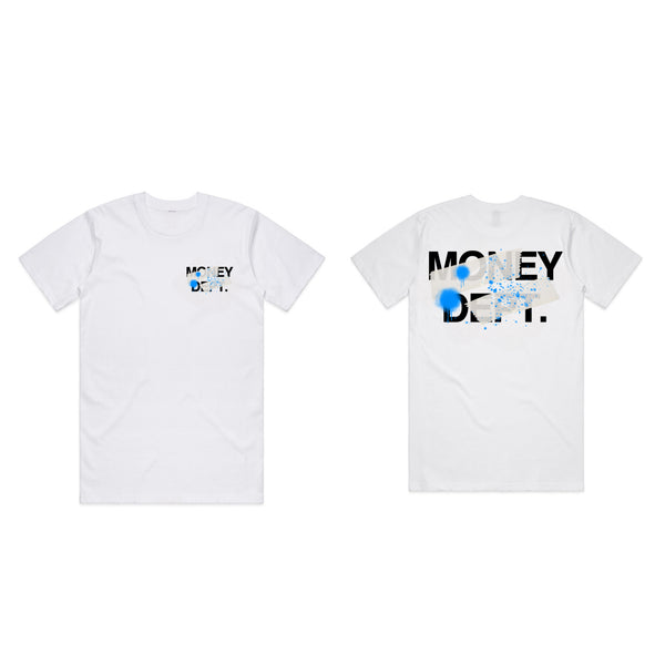 White&Blue Tee (MD Tape Logo)